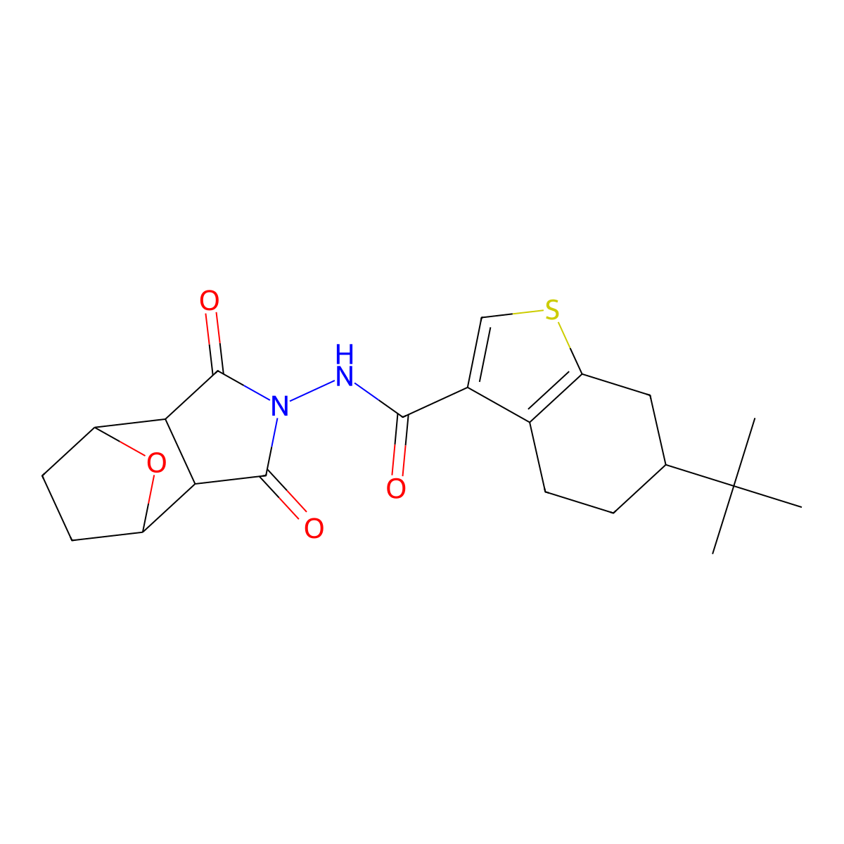 6-tert-butyl-N-(1,3-dioxooctahydro-2H-4,7-epoxyisoindol-2-yl)-4,5,6,7-tetrahydro-1-benzothiophene-3-carboxamide molecular structure, CAS 1005244-90-5