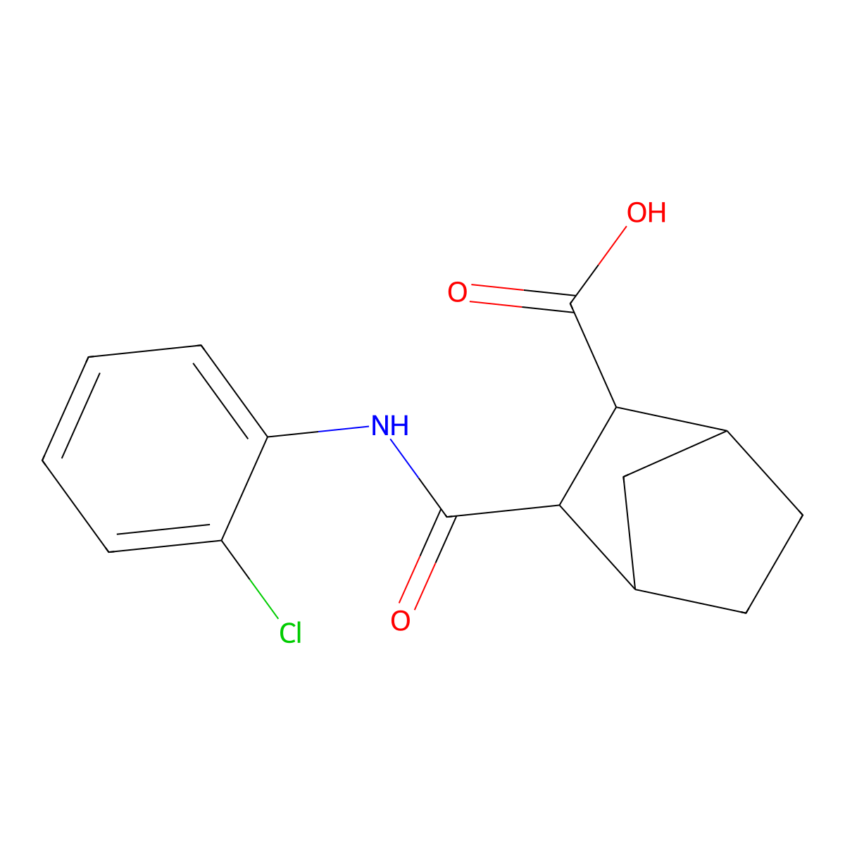 3-((2-Chlorophenyl)carbamoyl)bicyclo[2.2.1]heptane-2-carboxylic acid molecular structure, CAS 1005245-95-3