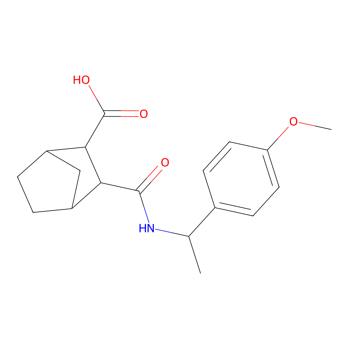 3-{N-[(4-methoxyphenyl)ethyl]carbamoyl}bicyclo[2.2.1]heptane-2-carboxylic acid molecular structure, CAS 1005245-98-6