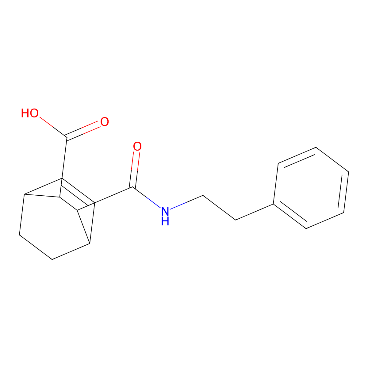 3-[(2-Phenylethyl)carbamoyl]bicyclo[2.2.2]oct-5-ene-2-carboxylic acid molecular structure, CAS 1005245-99-7