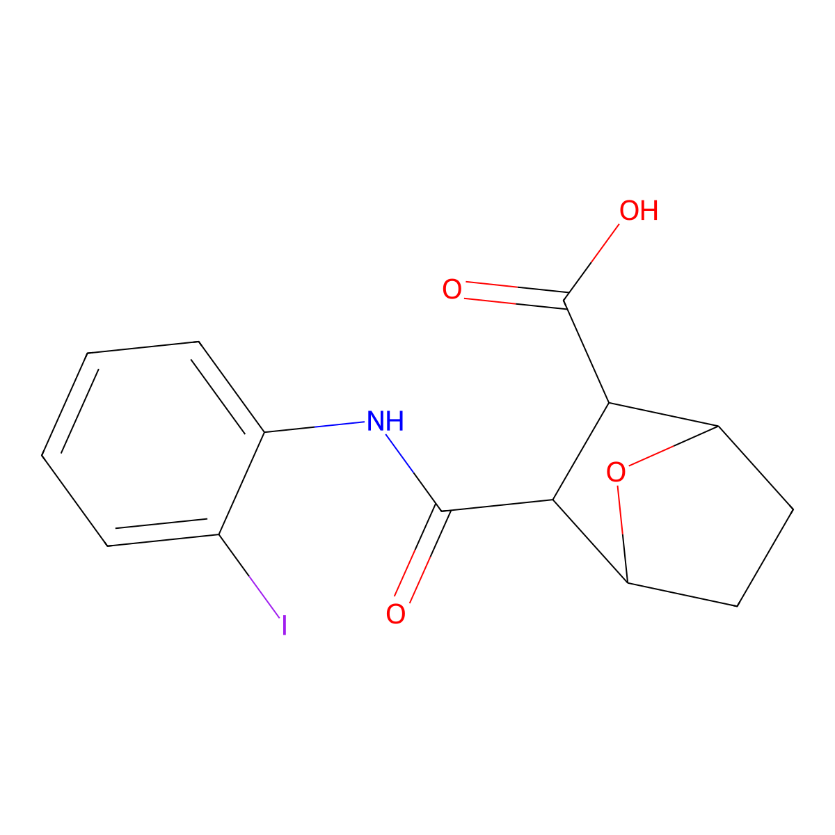 3-[(2-Iodophenyl)carbamoyl]-7-oxabicyclo[2.2.1]heptane-2-carboxylic acid molecular structure, CAS 1005246-03-6