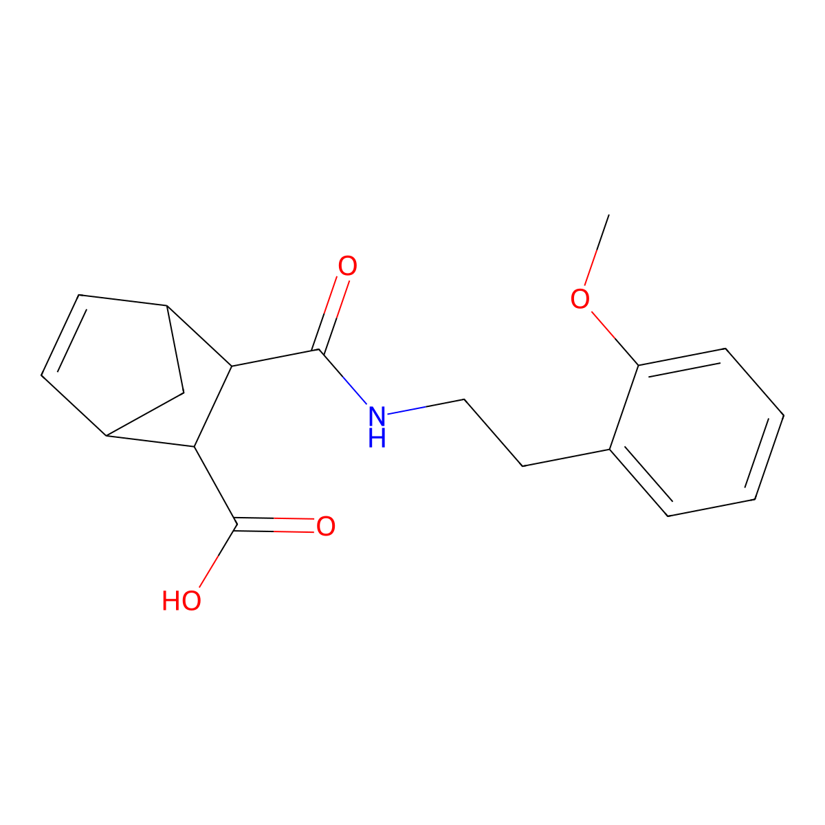 3-{[2-(2-Methoxyphenyl)ethyl]carbamoyl}bicyclo[2.2.1]hept-5-ene-2-carboxylic acid molecular structure, CAS 1005246-23-0
