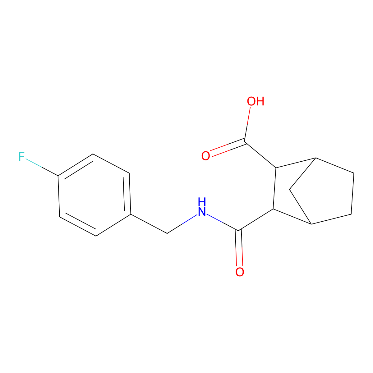 3-((4-Fluorobenzyl)carbamoyl)bicyclo[2.2.1]heptane-2-carboxylic acid molecular structure, CAS 1005246-28-5