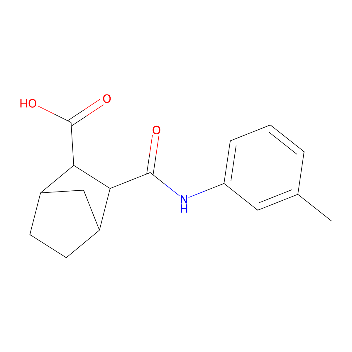 3-[(3-Methylphenyl)carbamoyl]bicyclo[2.2.1]heptane-2-carboxylic acid molecular structure, CAS 1005246-30-9