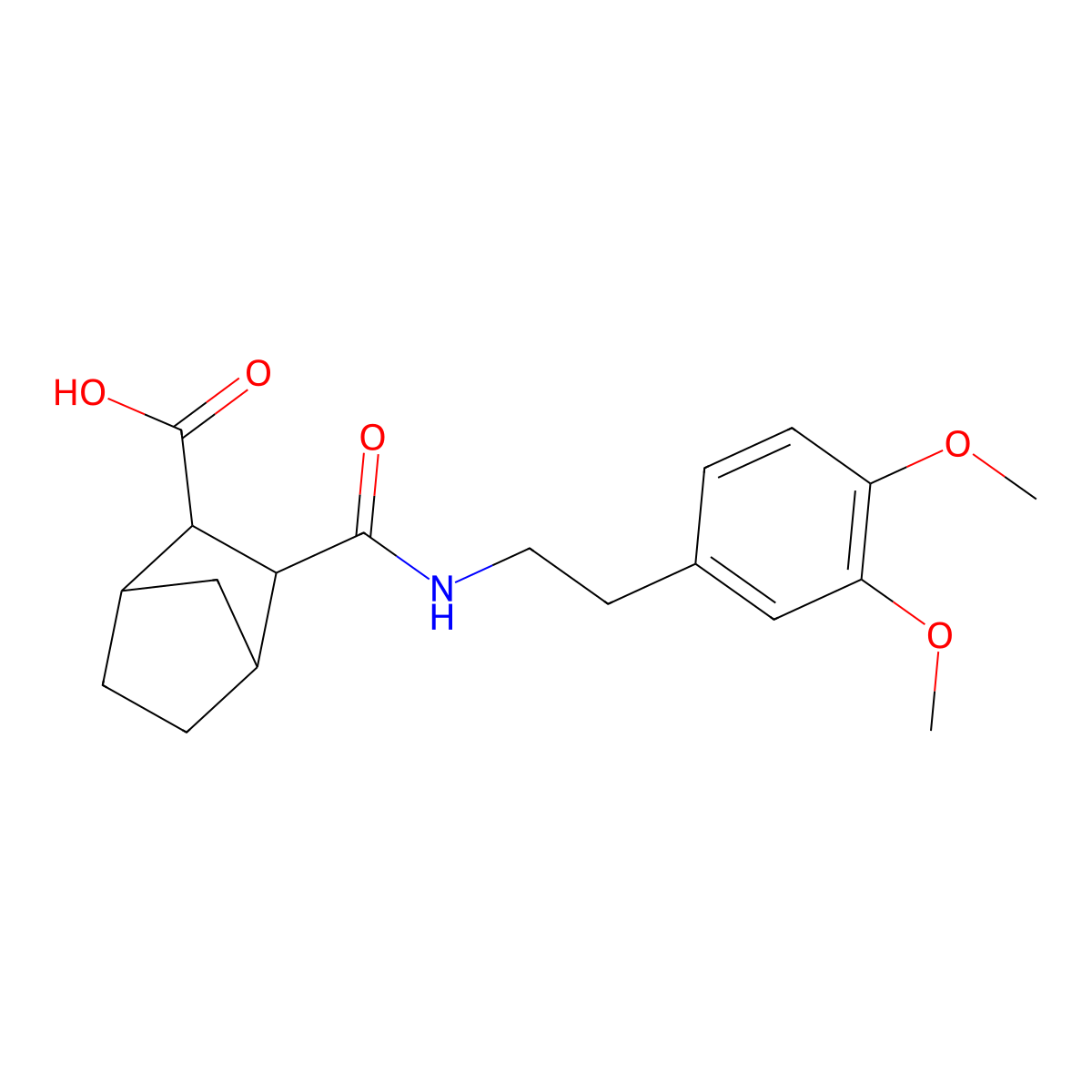 3-{[2-(3,4-Dimethoxyphenyl)ethyl]carbamoyl}bicyclo[2.2.1]heptane-2-carboxylic acid molecular structure, CAS 1005246-45-6