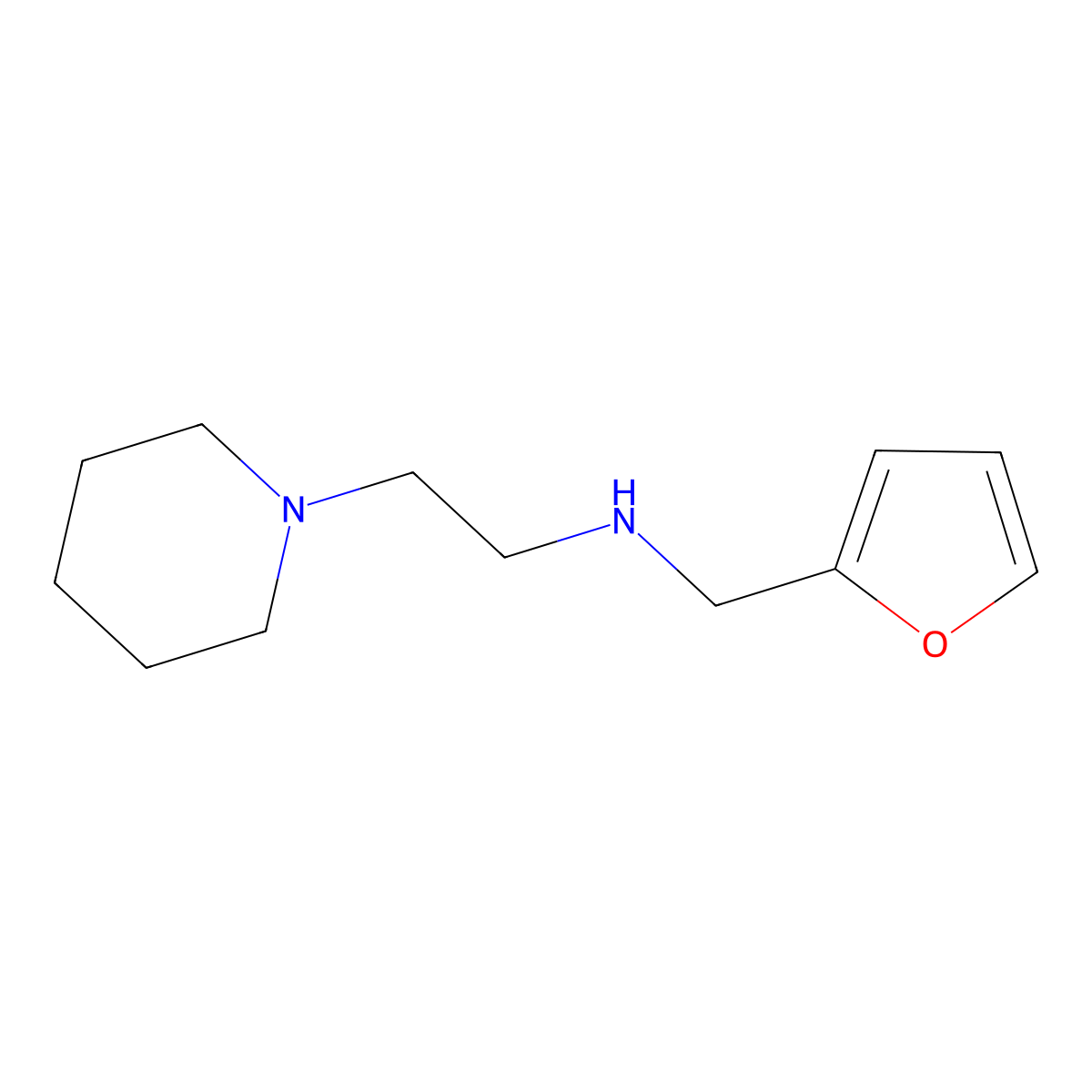 N-(2-Furylmethyl)-2-piperidin-1-ylethanamine molecular structure, CAS 100525-71-1