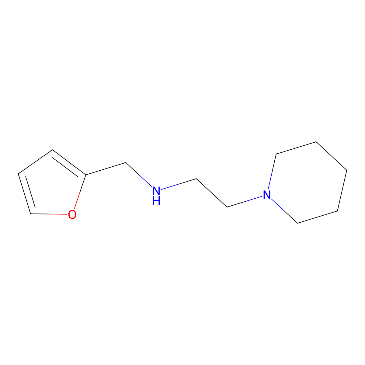 N-(2-Furylmethyl)-2-piperidin-1-ylethanamine molecular structure, CAS 100525-71-1