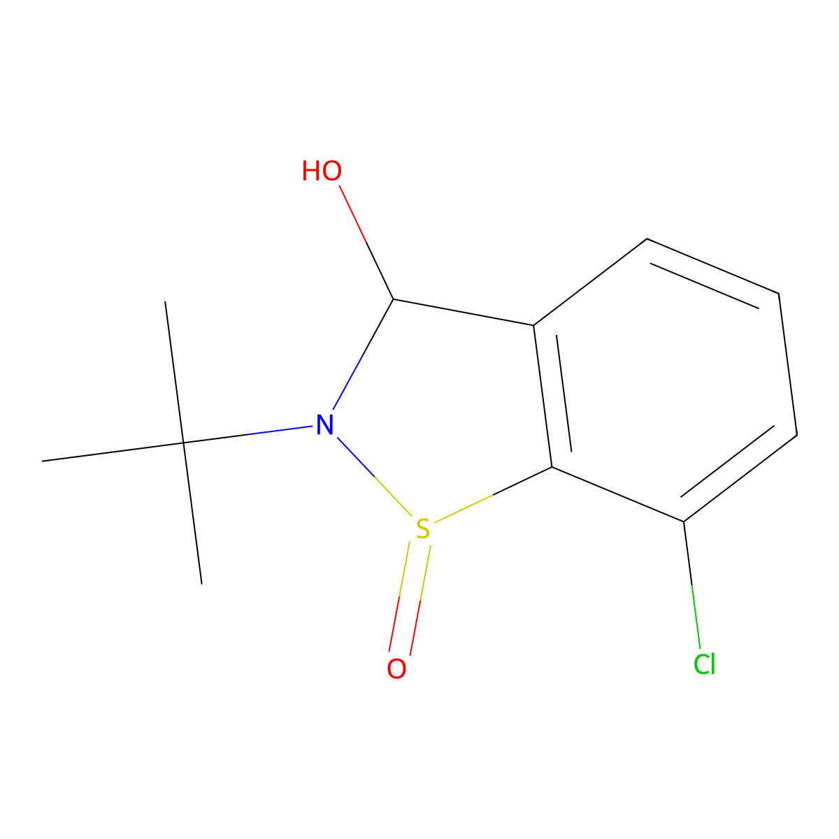 2-Tert-butyl-7-chloro-2,3-dihydro-1,2-benzisothiazol-3-ol 1-oxide molecular structure, CAS 1005252-41-4