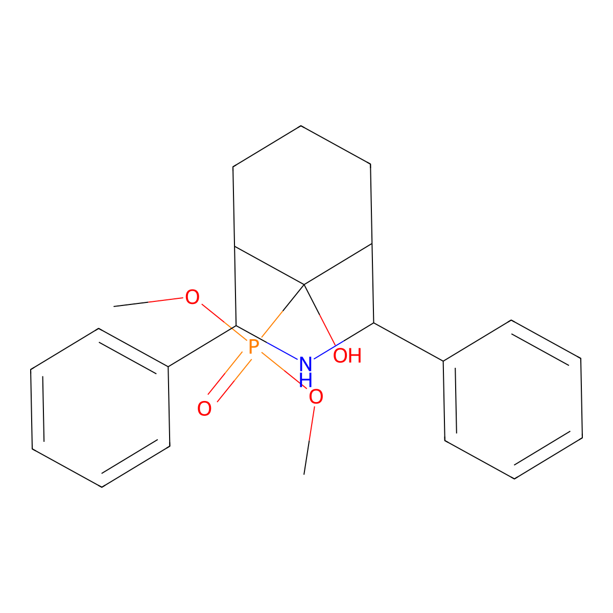 9-Dimethoxyphosphoryl-2,4-diphenyl-3-azabicyclo[3.3.1]nonan-9-ol molecular structure, CAS 1005252-49-2