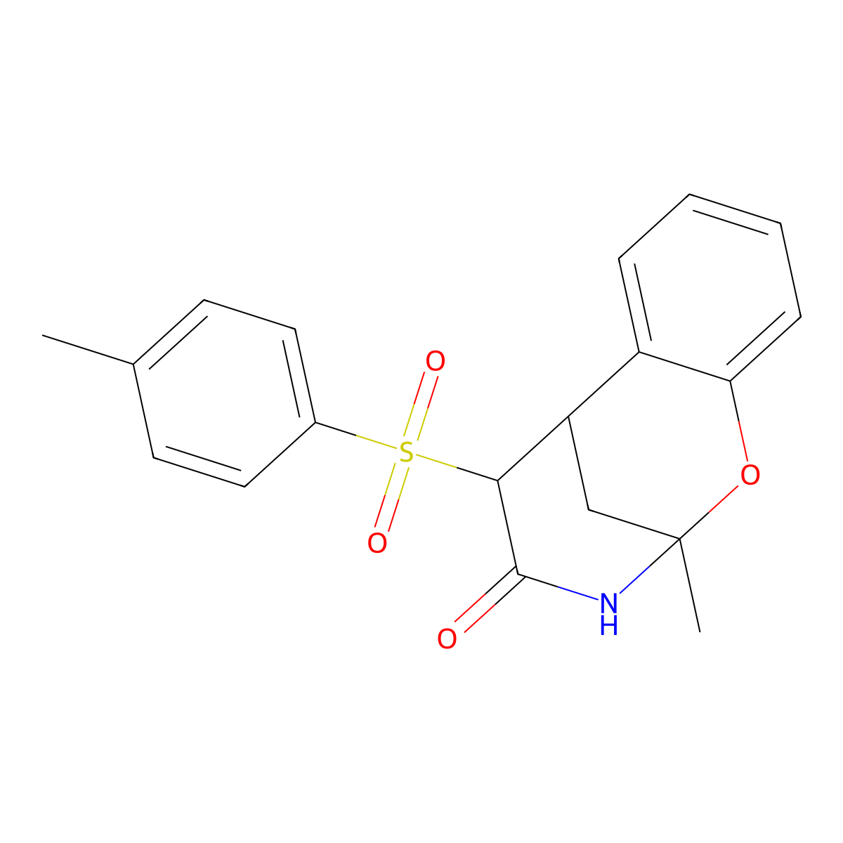 9-Methyl-12-(4-methylbenzenesulfonyl)-8-oxa-10-azatricyclo[7.3.1.0^{2,7}]trideca-2,4,6-trien-11-one molecular structure, CAS 1005259-25-5
