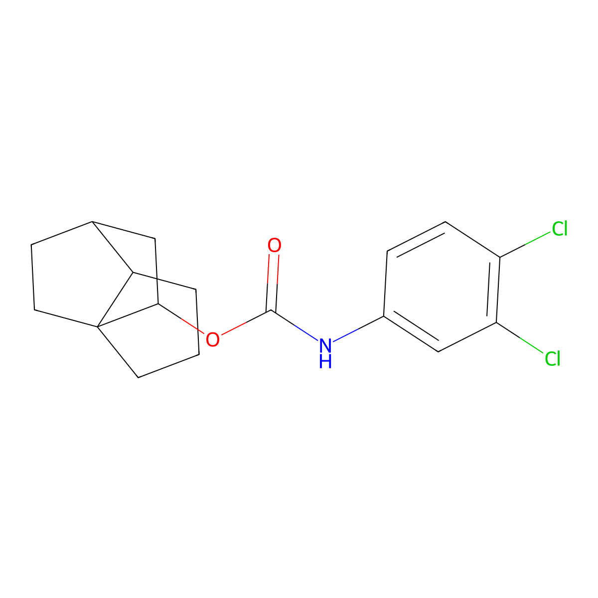 hexahydro-1H-1,3a-ethanopentalen-3-yl (3,4-dichlorophenyl)carbamate molecular structure, CAS 1005261-87-9