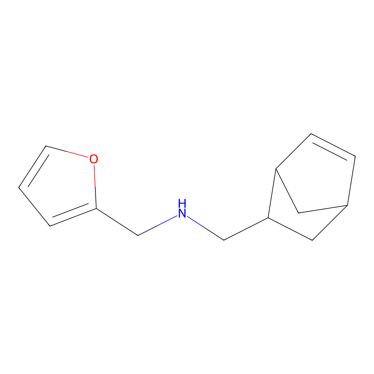 Bicyclo[2.2.1]hept-5-en-2-ylmethyl-furan-2-ylmethyl-amine molecular structure, CAS 1005263-31-9