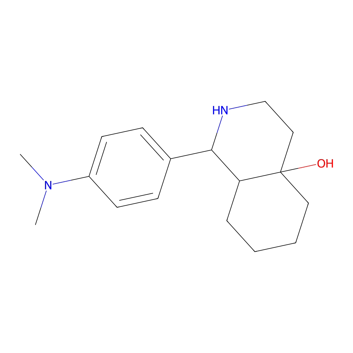 1-[4-(dimethylamino)phenyl]octahydroisoquinolin-4a(2H)-ol molecular structure, CAS 1005264-43-6