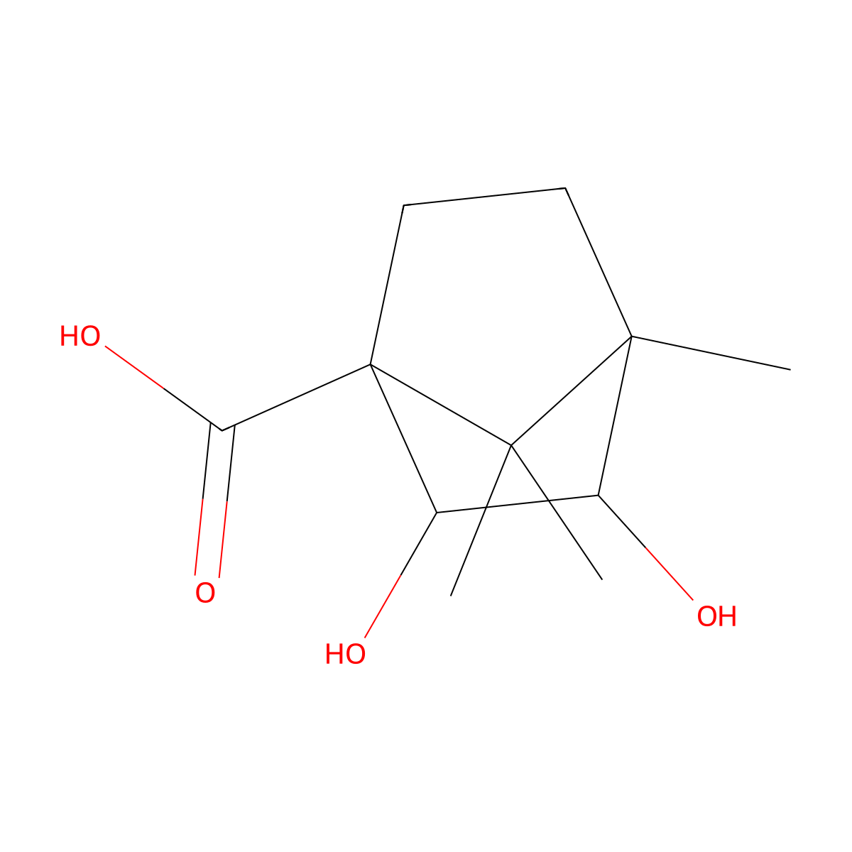 2,3-Dihydroxy-4,7,7-trimethylbicyclo[2.2.1]heptane-1-carboxylic acid molecular structure, CAS 1005265-29-1