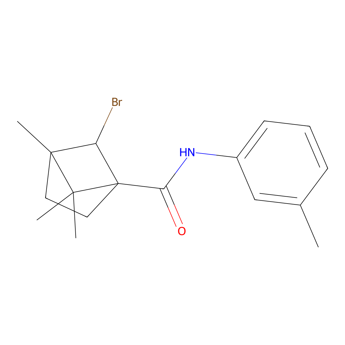 6-bromo-4,5,5-trimethyl-N-(3-methylphenyl)bicyclo[2.1.1]hexane-1-carboxamide molecular structure, CAS 1005266-89-6