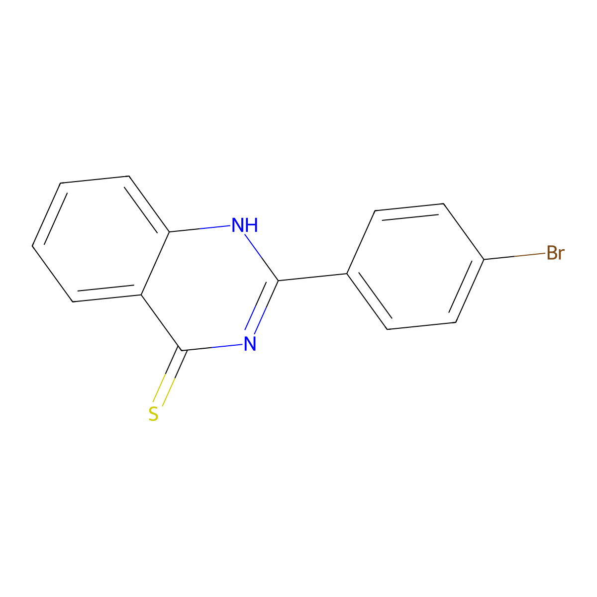 2-(4-bromophenyl)quinazoline-4(3H)-thione molecular structure, CAS 100527-50-2