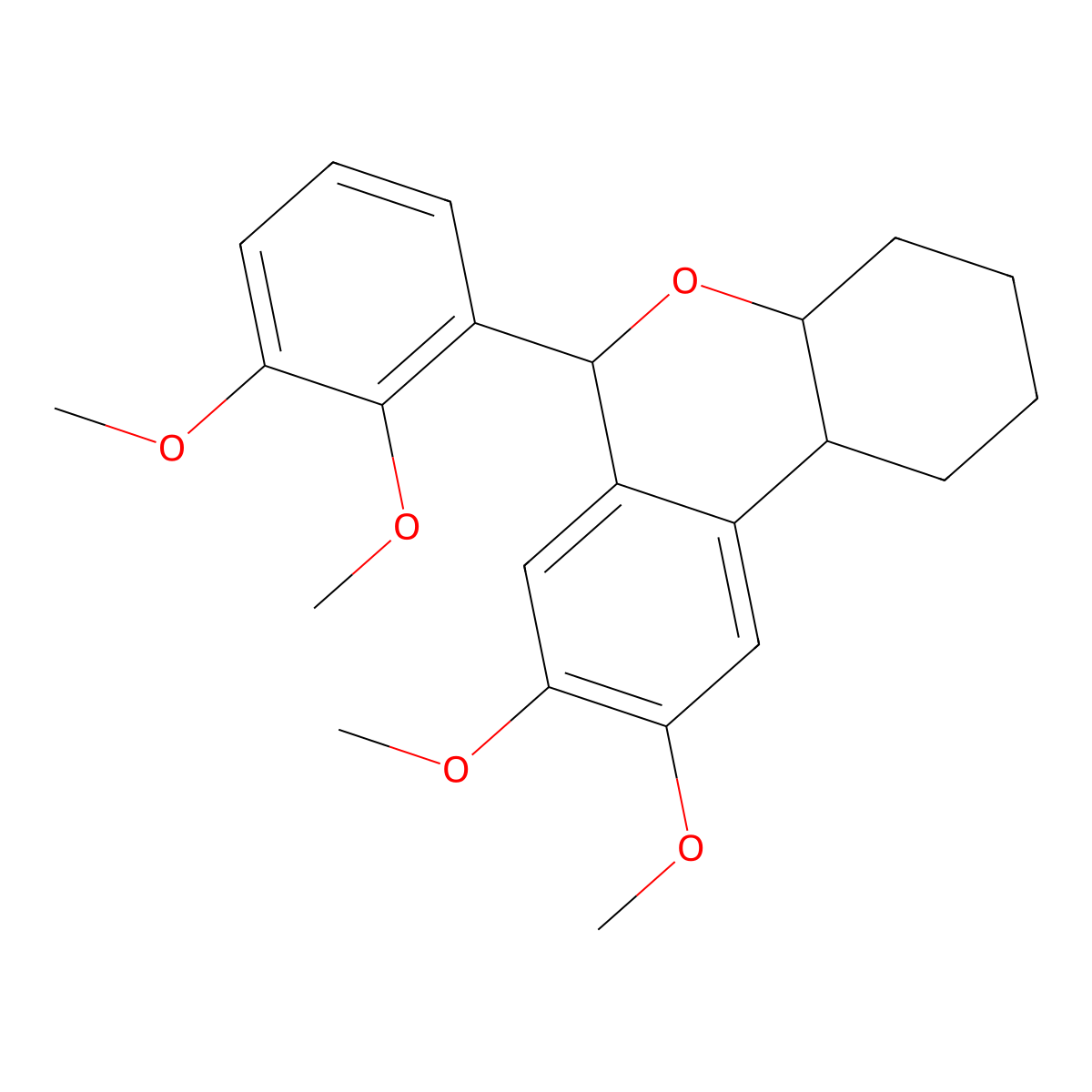 6-(2,3-dimethoxyphenyl)-8,9-dimethoxy-2,3,4,4a,6,10b-hexahydro-1H-benzo[c]chromene molecular structure, CAS 1005276-85-6