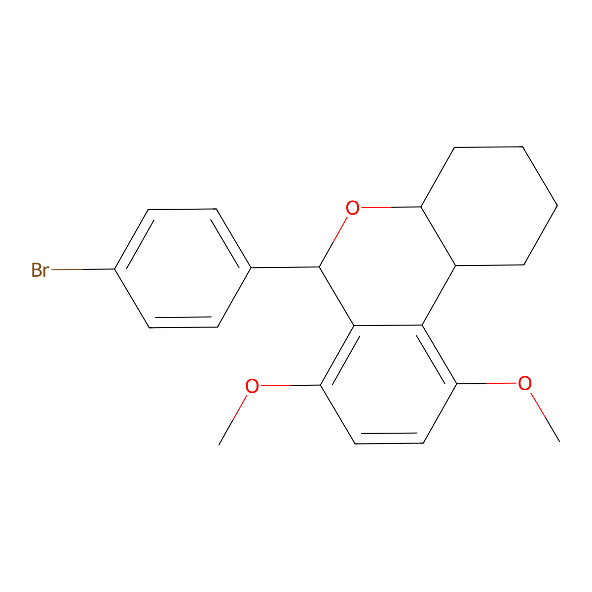 6-(4-bromophenyl)-7,10-dimethoxy-2,3,4,4a,6,10b-hexahydro-1H-benzo[c]chromene molecular structure, CAS 1005277-40-6