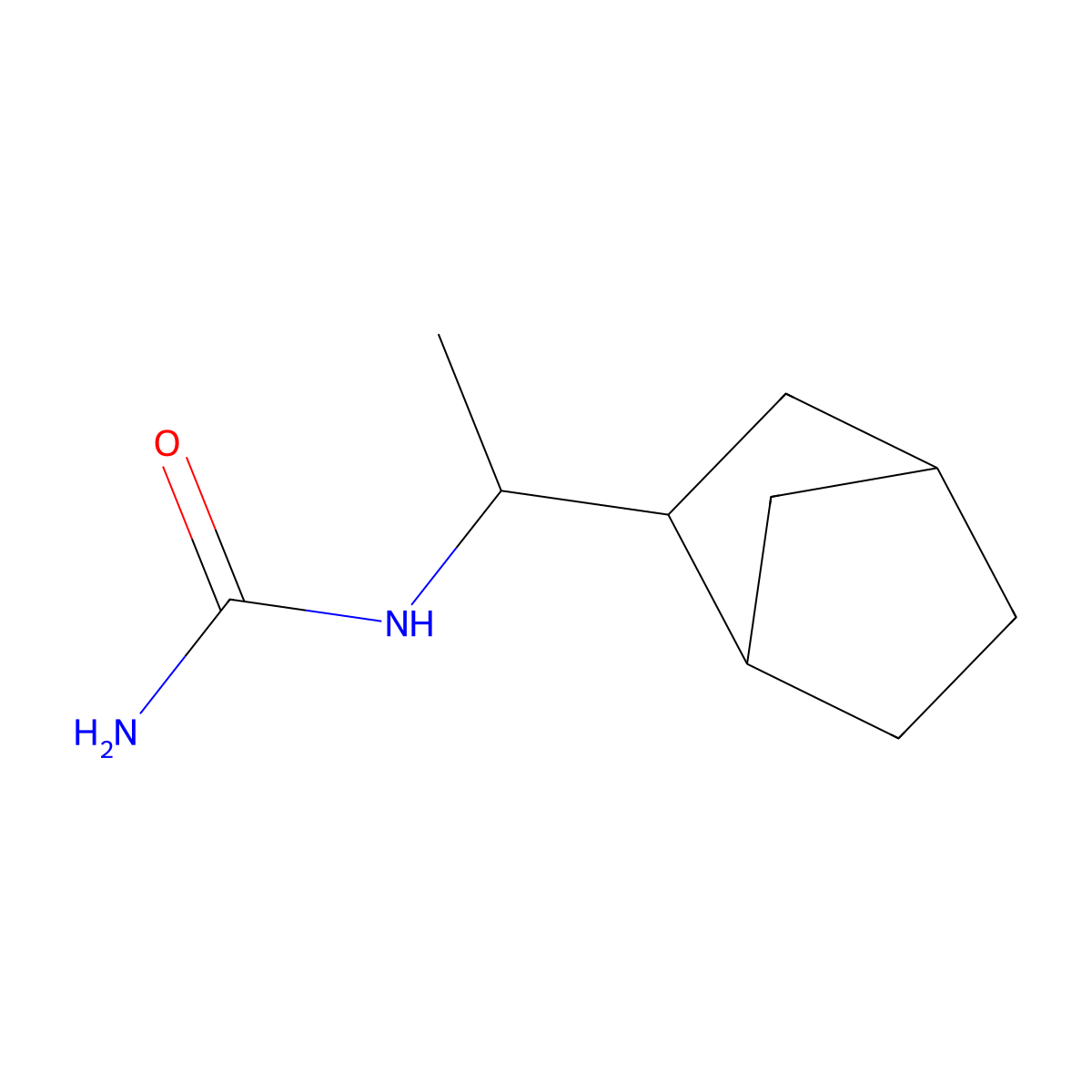 (1-{Bicyclo[2.2.1]heptan-2-yl}ethyl)urea molecular structure, CAS 1005280-95-4