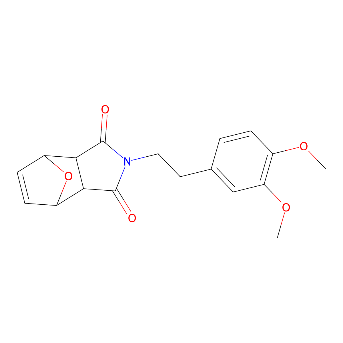 2-(3,4-dimethoxyphenethyl)-3a,4,7,7a-tetrahydro-1H-4,7-epoxyisoindole-1,3(2H)-dione molecular structure, CAS 1005281-23-1