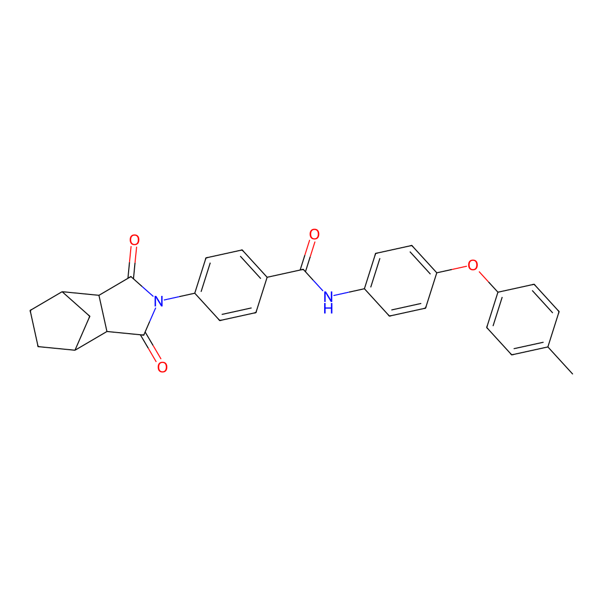 4-(1,3-dioxooctahydro-2H-4,7-methanoisoindol-2-yl)-N-[4-(4-methylphenoxy)phenyl]benzamide molecular structure, CAS 1005281-44-6