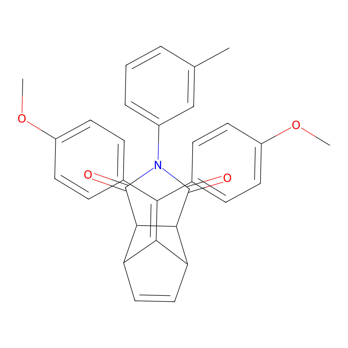 8-[bis(4-methoxyphenyl)methylidene]-2-(3-methylphenyl)-3a,4,7,7a-tetrahydro-1H-4,7-methanoisoindole-1,3(2H)-dione molecular structure, CAS 1005281-48-0