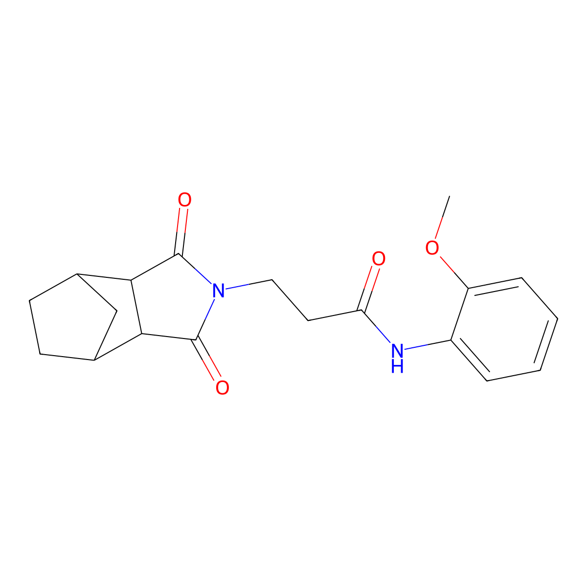 3-(1,3-dioxooctahydro-2H-4,7-methanoisoindol-2-yl)-N-(2-methoxyphenyl)propanamide molecular structure, CAS 1005281-59-3