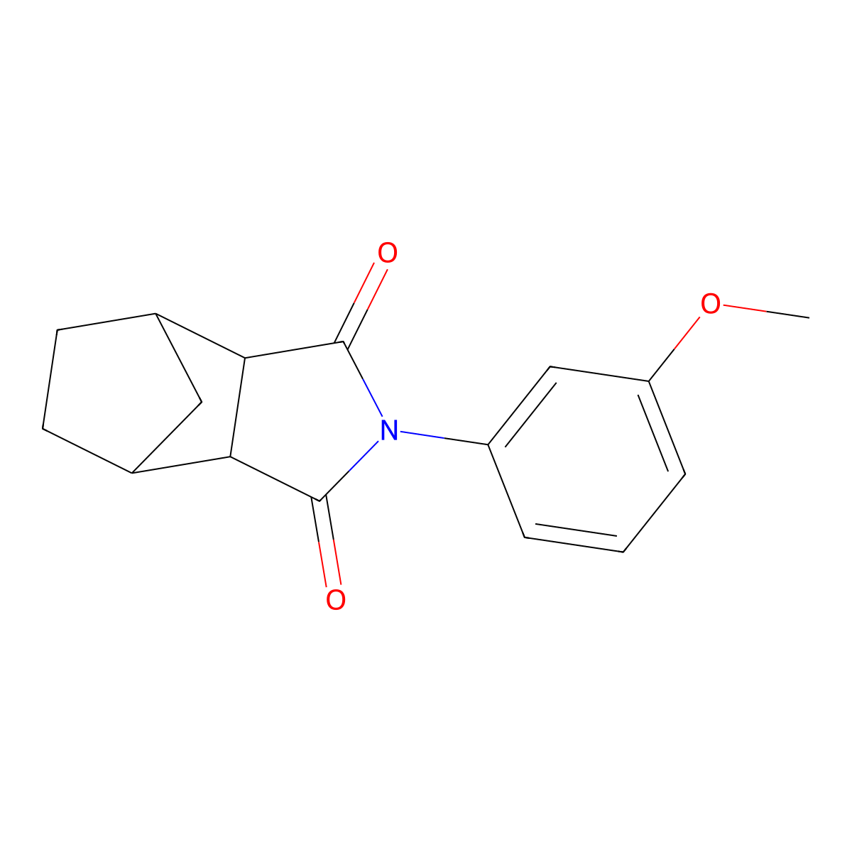 2-(3-methoxyphenyl)hexahydro-1H-4,7-methanoisoindole-1,3(2H)-dione molecular structure, CAS 1005281-64-0