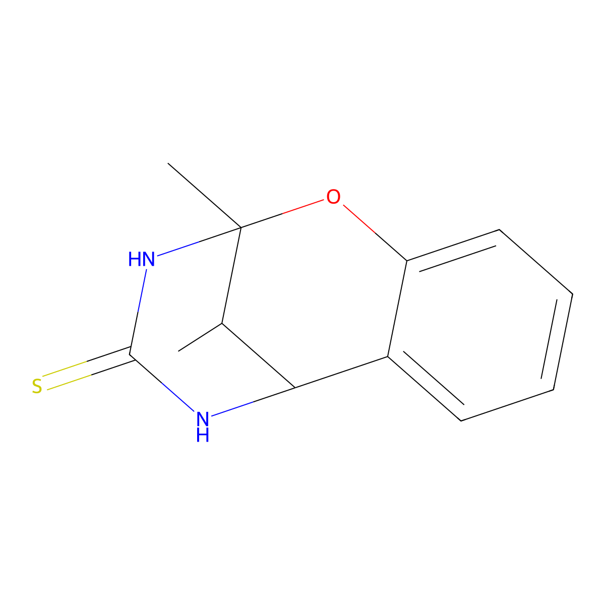 2,11-dimethyl-2,3,5,6-tetrahydro-4H-2,6-methano-1,3,5-benzoxadiazocine-4-thione molecular structure, CAS 1005287-24-0