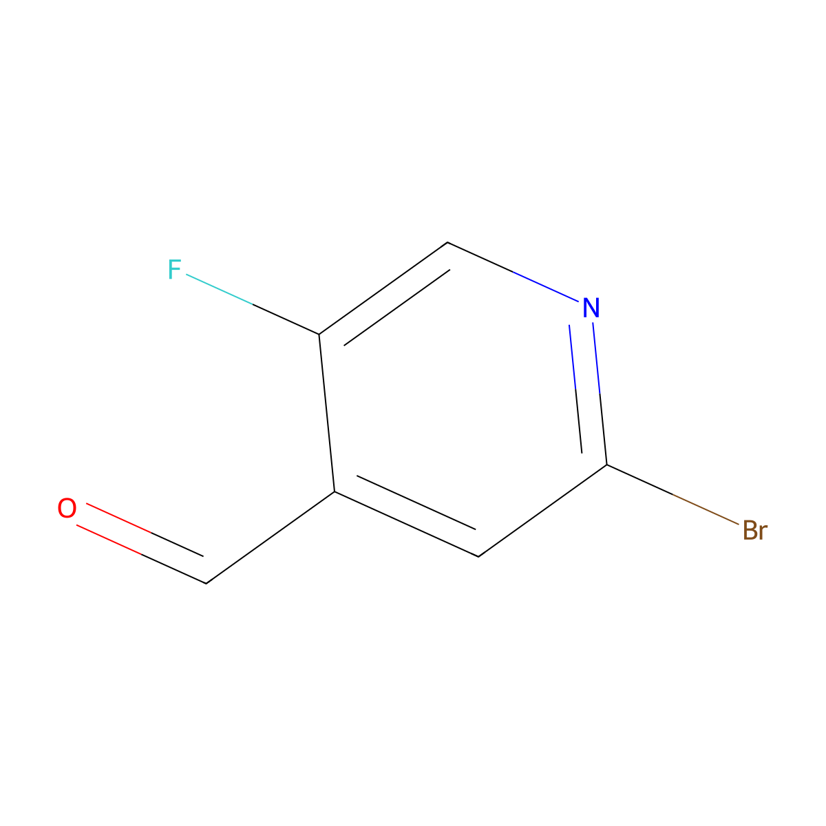 2-Bromo-5-fluoroisonicotinaldehyde molecular structure, CAS 1005291-43-9