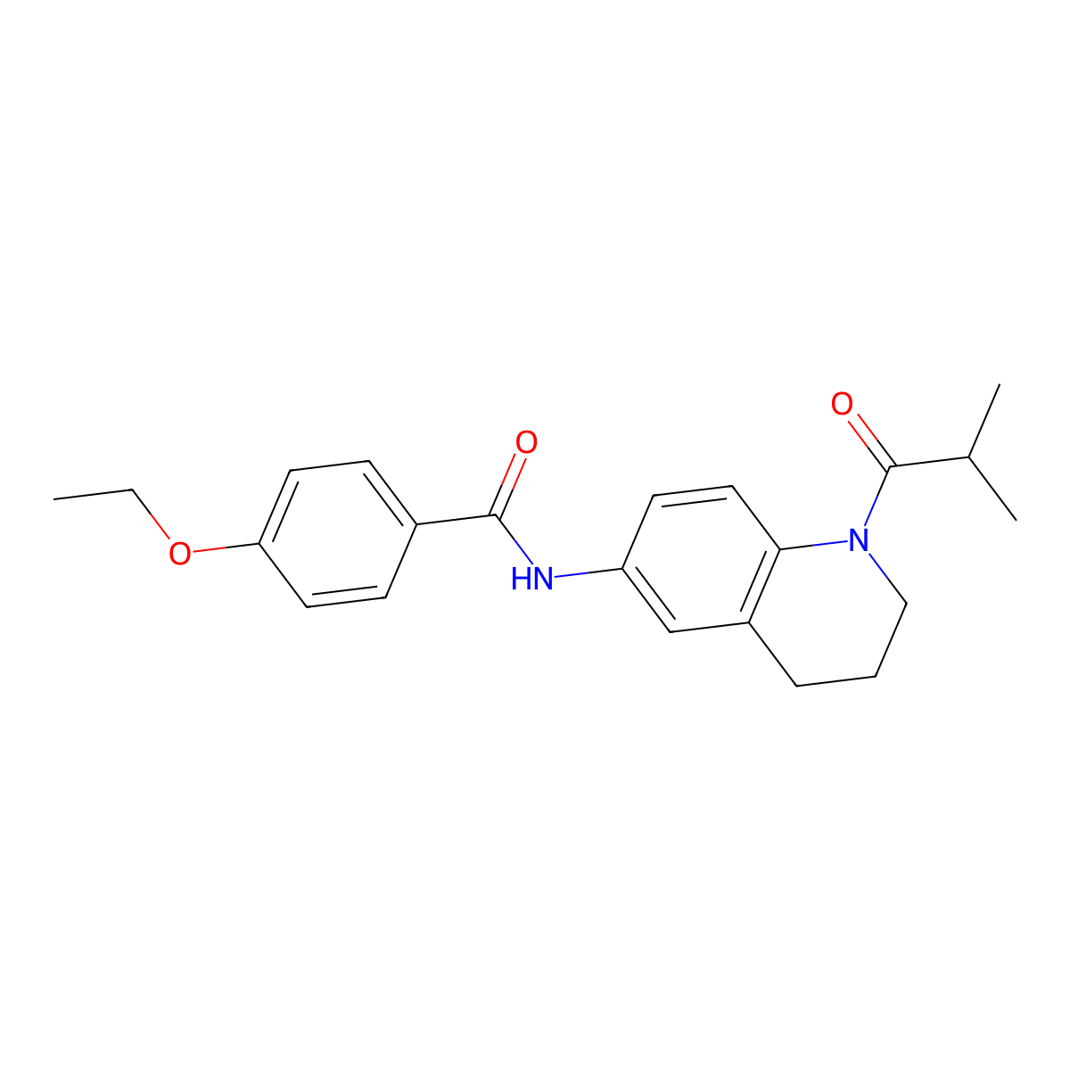4-ethoxy-N-(1-isobutyryl-1,2,3,4-tetrahydroquinolin-6-yl)benzamide molecular structure, CAS 1005292-82-9
