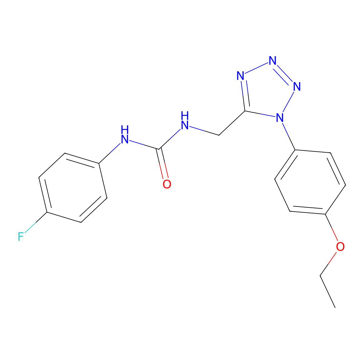 1-((1-(4-ethoxyphenyl)-1H-tetrazol-5-yl)methyl)-3-(4-fluorophenyl)urea molecular structure, CAS 1005293-24-2