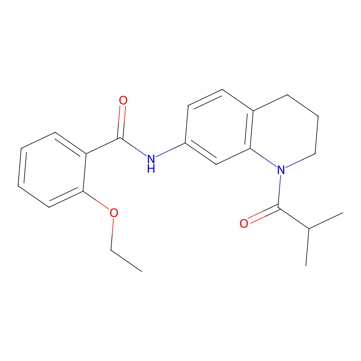 2-ethoxy-N-(1-isobutyryl-1,2,3,4-tetrahydroquinolin-7-yl)benzamide molecular structure, CAS 1005294-29-0