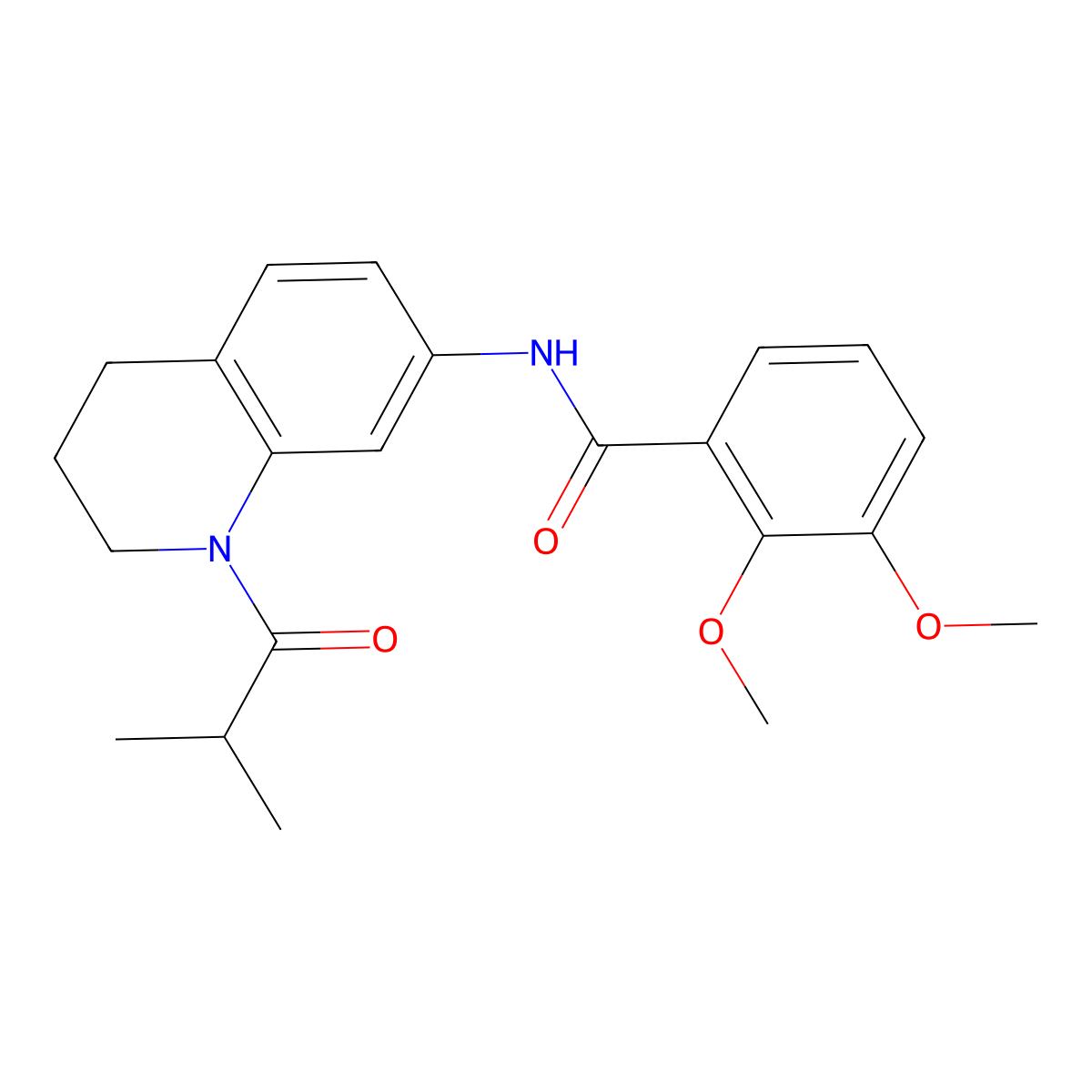 N-(1-isobutyryl-1,2,3,4-tetrahydroquinolin-7-yl)-2,3-dimethoxybenzamide molecular structure, CAS 1005294-30-3
