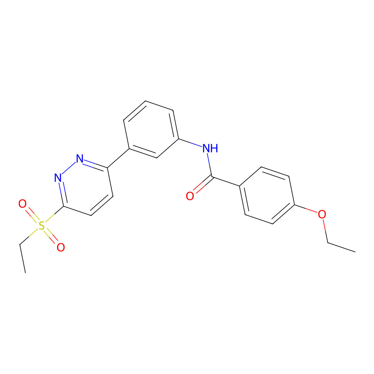 4-ethoxy-N-(3-(6-(ethylsulfonyl)pyridazin-3-yl)phenyl)benzamide molecular structure, CAS 1005294-35-8
