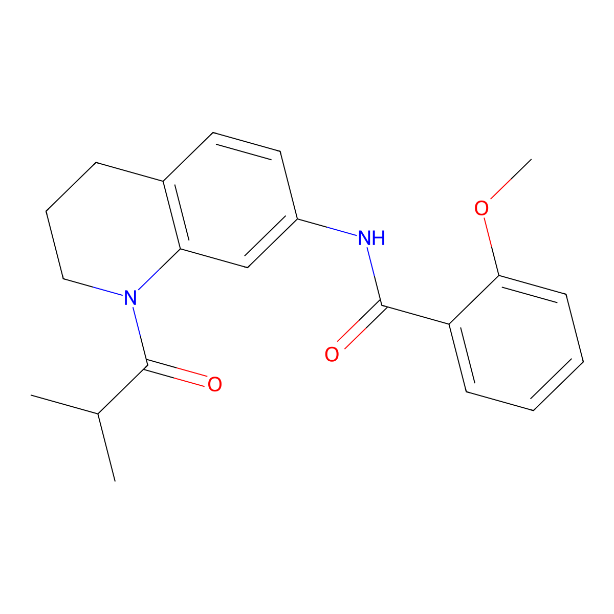 N-(1-isobutyryl-1,2,3,4-tetrahydroquinolin-7-yl)-2-methoxybenzamide molecular structure, CAS 1005294-44-9