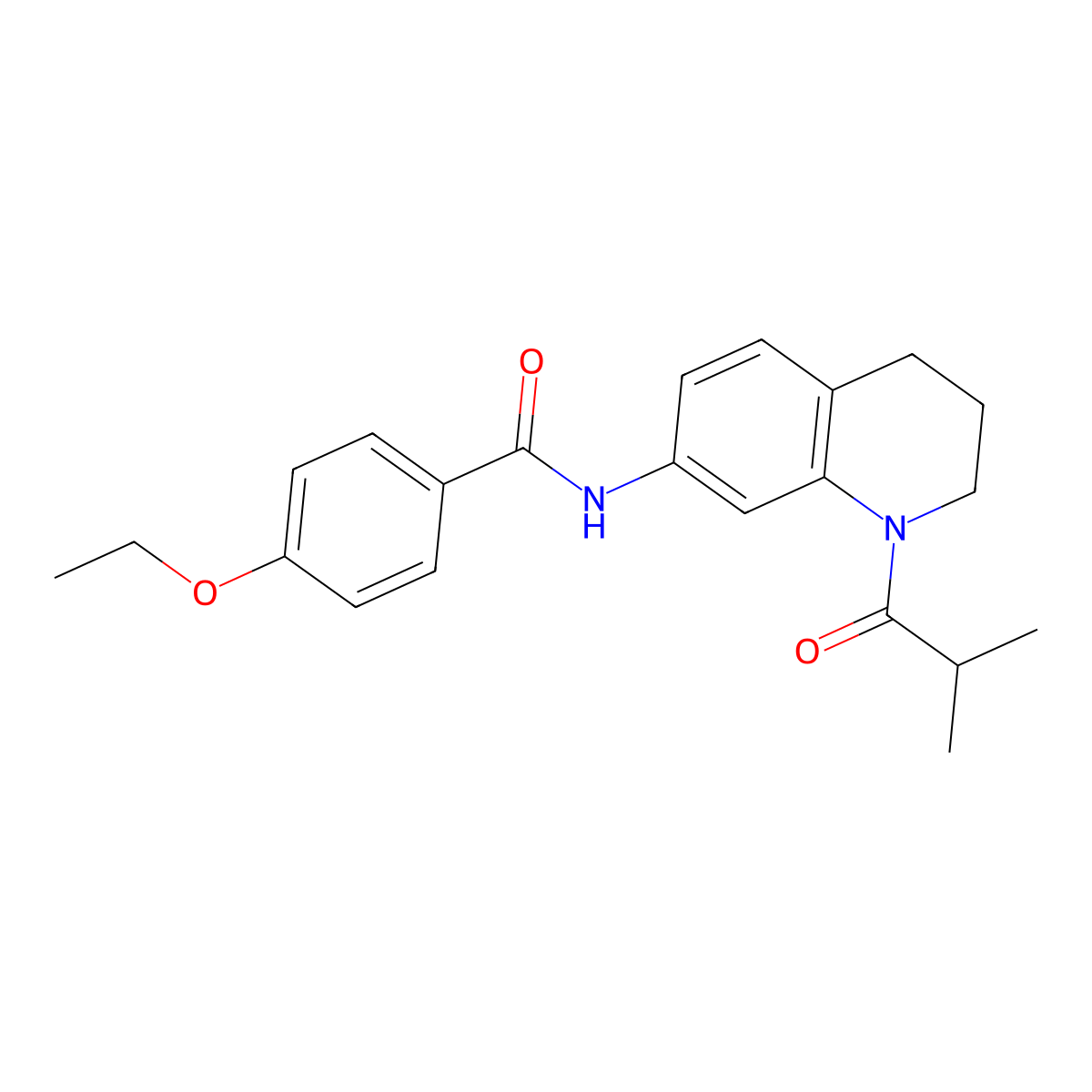 4-ethoxy-N-(1-isobutyryl-1,2,3,4-tetrahydroquinolin-7-yl)benzamide molecular structure, CAS 1005294-50-7