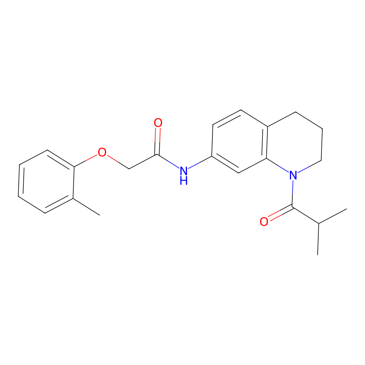 2-(2-methylphenoxy)-N-[1-(2-methylpropanoyl)-3,4-dihydro-2H-quinolin-7-yl]acetamide molecular structure, CAS 1005294-65-4