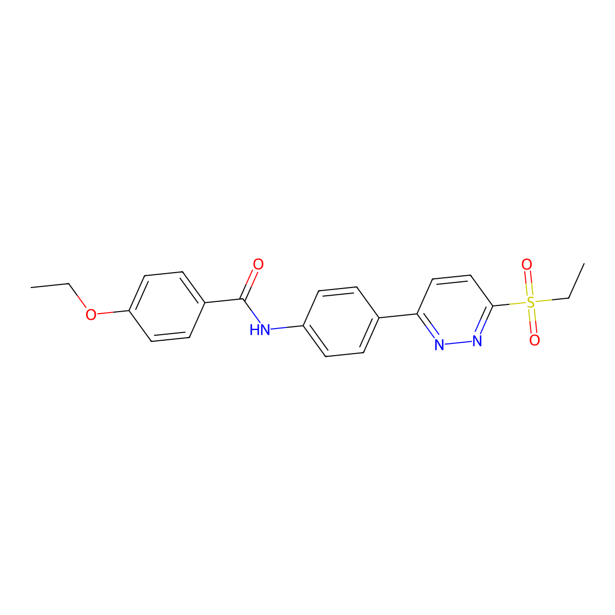 4-ethoxy-N-(4-(6-(ethylsulfonyl)pyridazin-3-yl)phenyl)benzamide molecular structure, CAS 1005294-75-6
