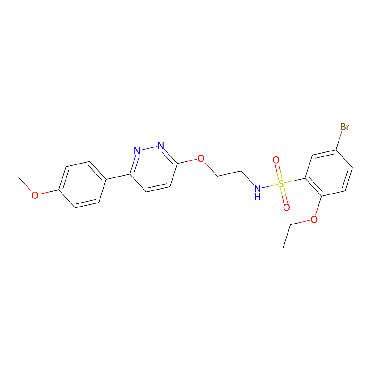 5-bromo-2-ethoxy-N-(2-((6-(4-methoxyphenyl)pyridazin-3-yl)oxy)ethyl)benzenesulfonamide molecular structure, CAS 1005295-81-7