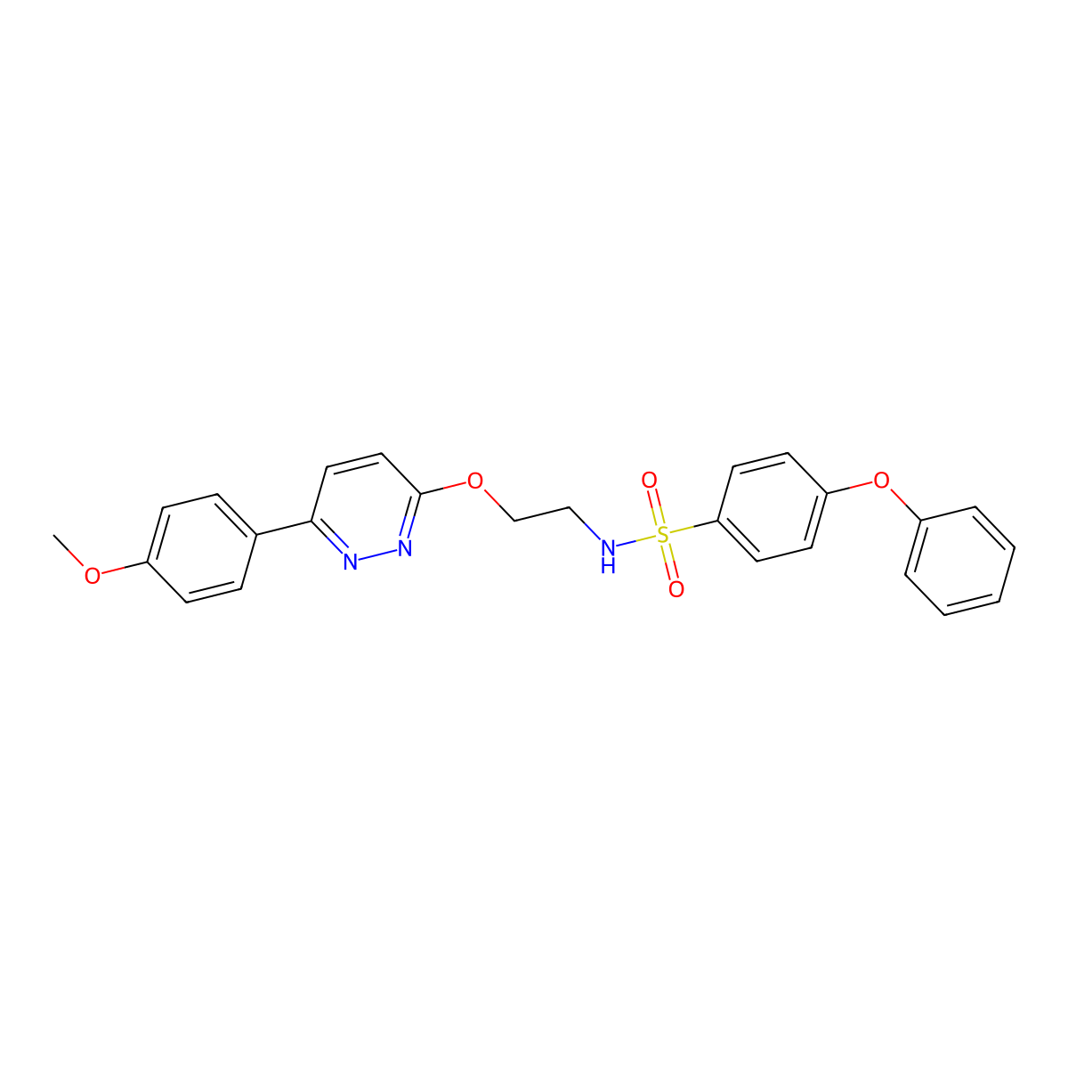 N-(2-((6-(4-methoxyphenyl)pyridazin-3-yl)oxy)ethyl)-4-phenoxybenzenesulfonamide molecular structure, CAS 1005295-84-0