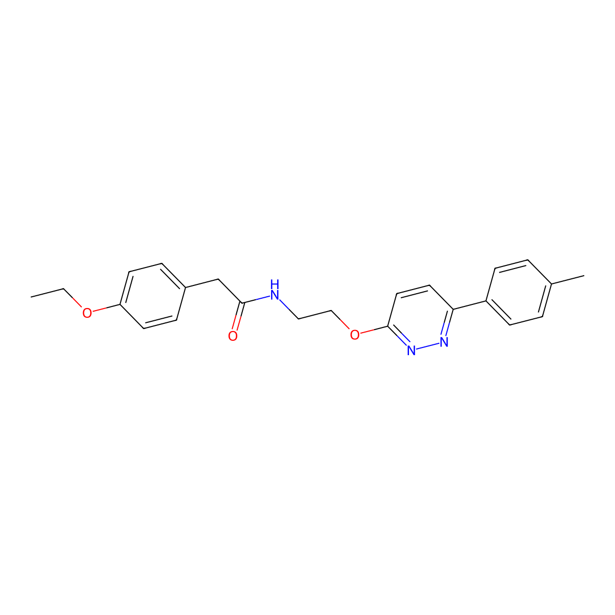 2-(4-ethoxyphenyl)-N-(2-{[6-(4-methylphenyl)pyridazin-3-yl]oxy}ethyl)acetamide molecular structure, CAS 1005296-41-2