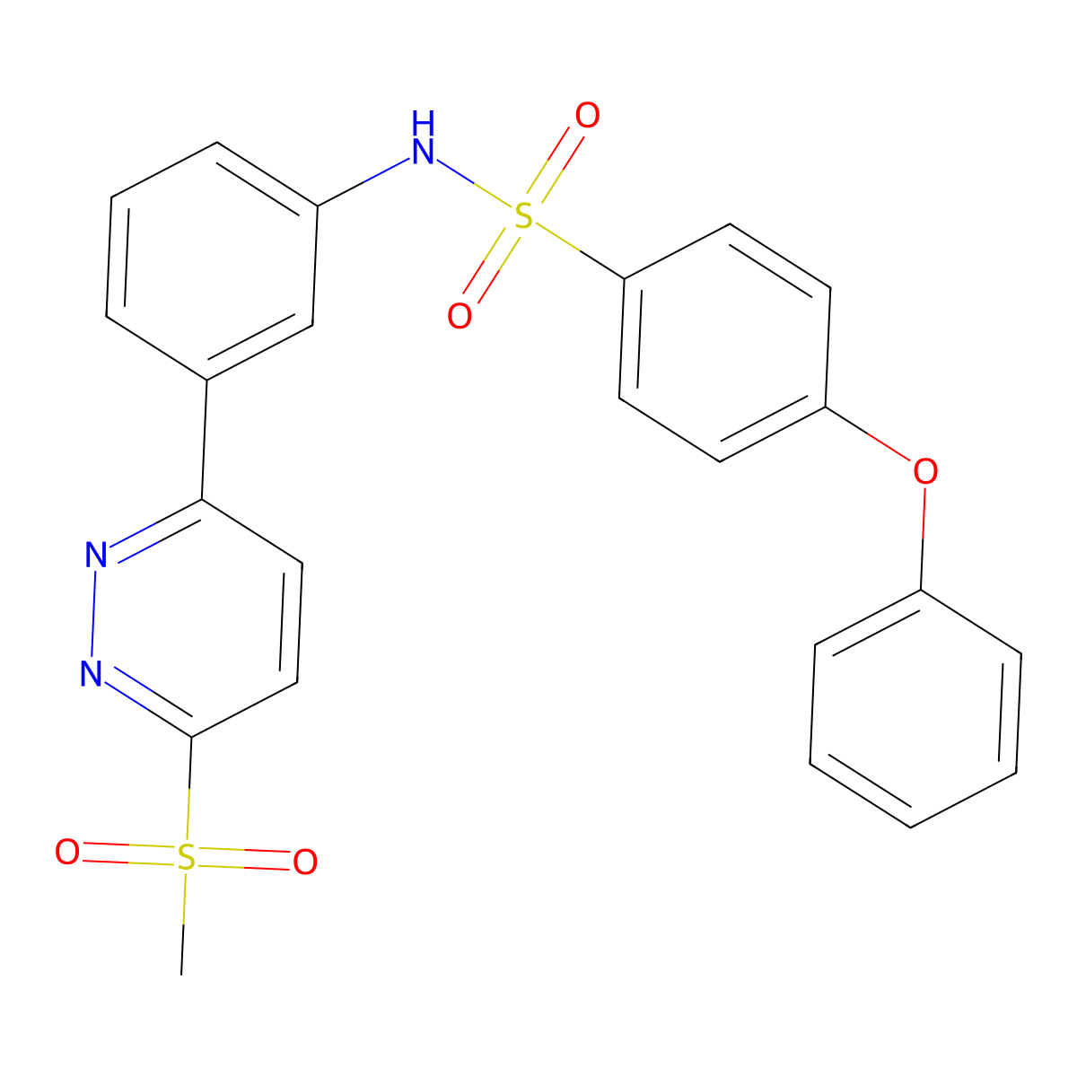 N-(3-(6-(methylsulfonyl)pyridazin-3-yl)phenyl)-4-phenoxybenzenesulfonamide molecular structure, CAS 1005297-48-2