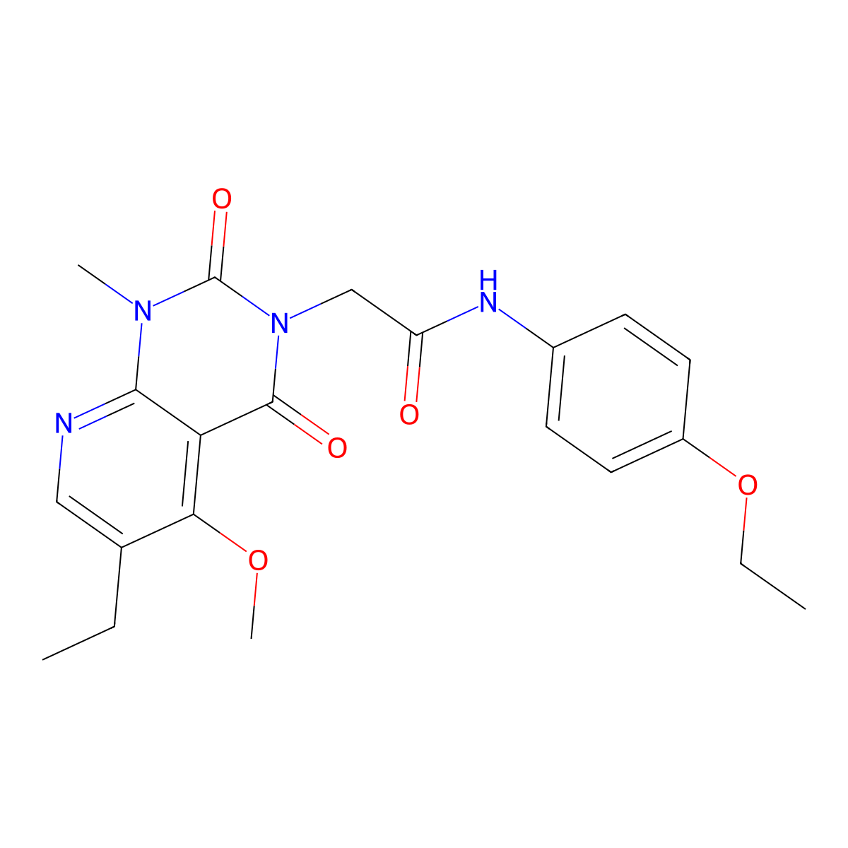 N-(4-ethoxyphenyl)-2-(6-ethyl-5-methoxy-1-methyl-2,4-dioxo-1,2-dihydropyrido[2,3-d]pyrimidin-3(4H)-yl)acetamide molecular structure, CAS 1005297-49-3
