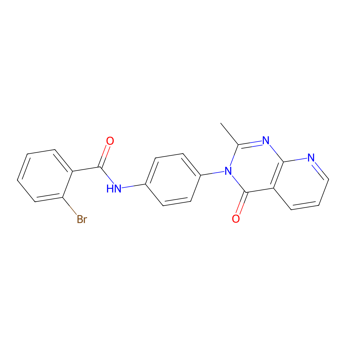 2-bromo-N-(4-(2-methyl-4-oxopyrido[2,3-d]pyrimidin-3(4H)-yl)phenyl)benzamide molecular structure, CAS 1005297-90-4