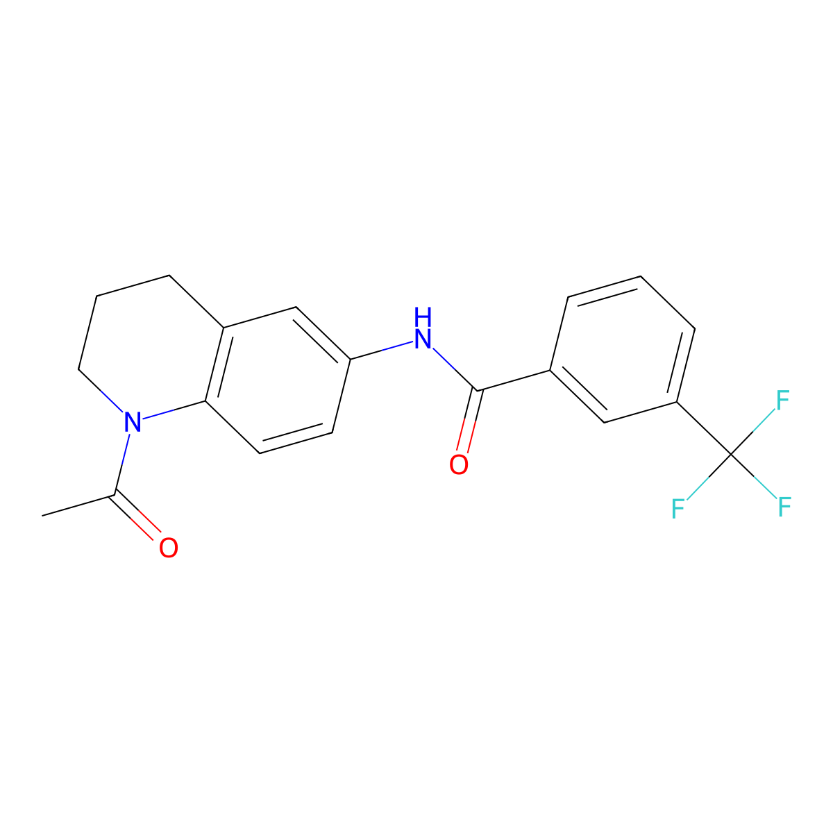 N-(1-acetyl-1,2,3,4-tetrahydroquinolin-6-yl)-3-(trifluoromethyl)benzamide molecular structure, CAS 1005298-12-3