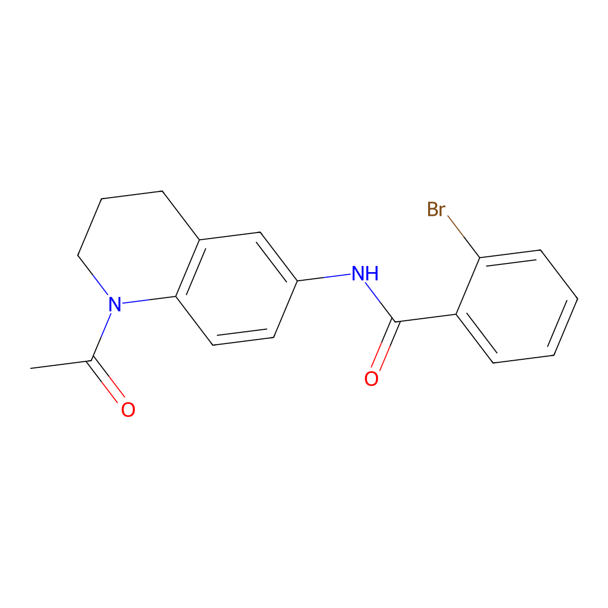 N-(1-acetyl-1,2,3,4-tetrahydroquinolin-6-yl)-2-bromobenzamide molecular structure, CAS 1005298-15-6