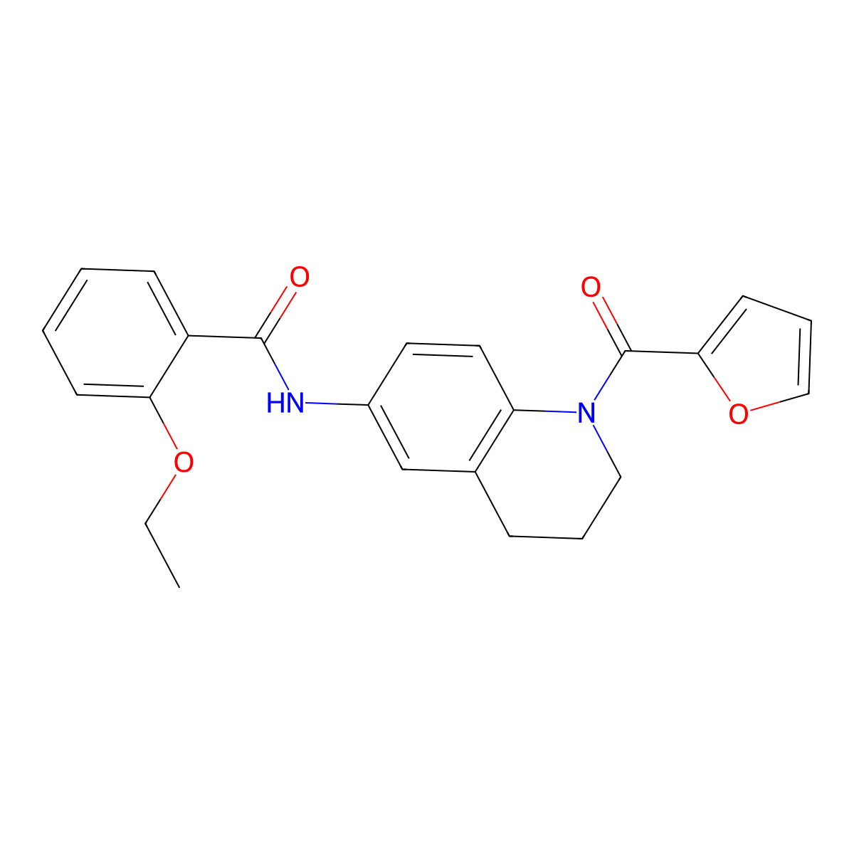 2-ethoxy-N-[1-(furan-2-carbonyl)-3,4-dihydro-2H-quinolin-6-yl]benzamide molecular structure, CAS 1005298-35-0