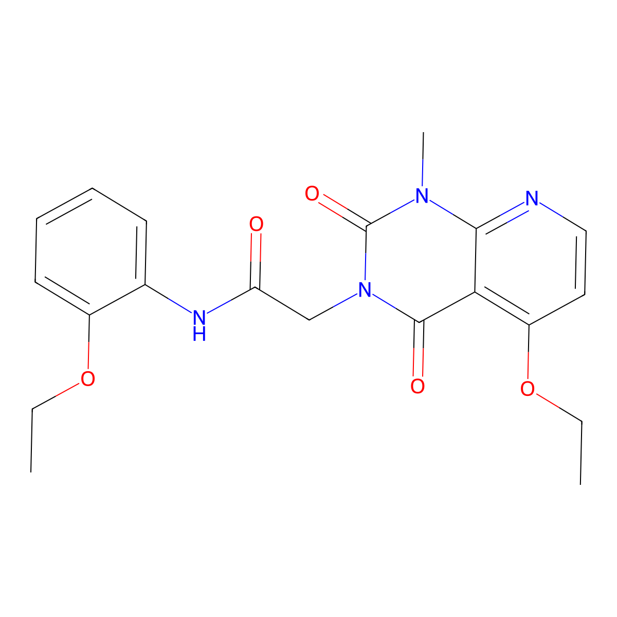 2-(5-ethoxy-1-methyl-2,4-dioxo-1,2-dihydropyrido[2,3-d]pyrimidin-3(4H)-yl)-N-(2-ethoxyphenyl)acetamide molecular structure, CAS 1005298-80-5