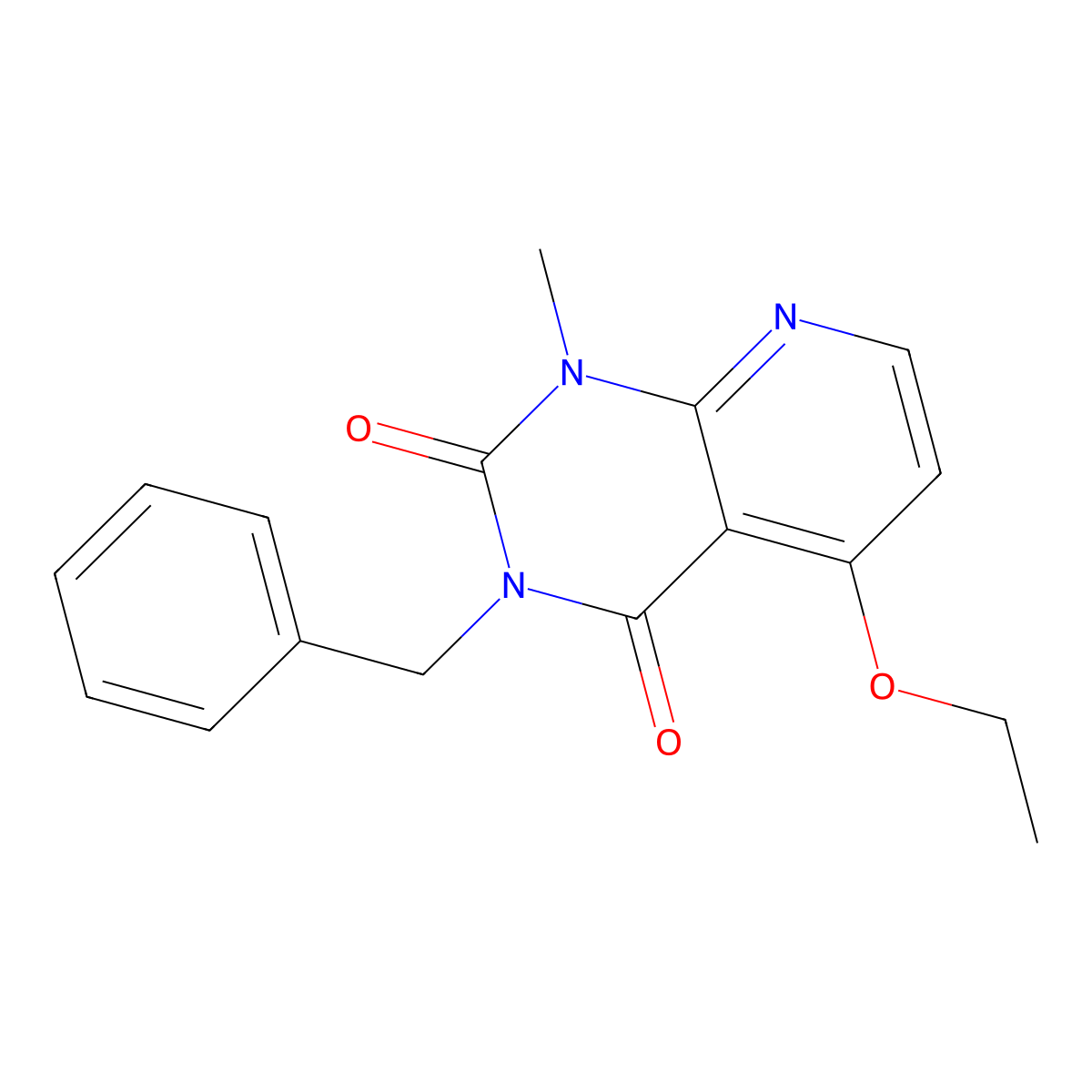 3-benzyl-5-ethoxy-1-methylpyrido[2,3-d]pyrimidine-2,4(1H,3H)-dione molecular structure, CAS 1005299-06-8